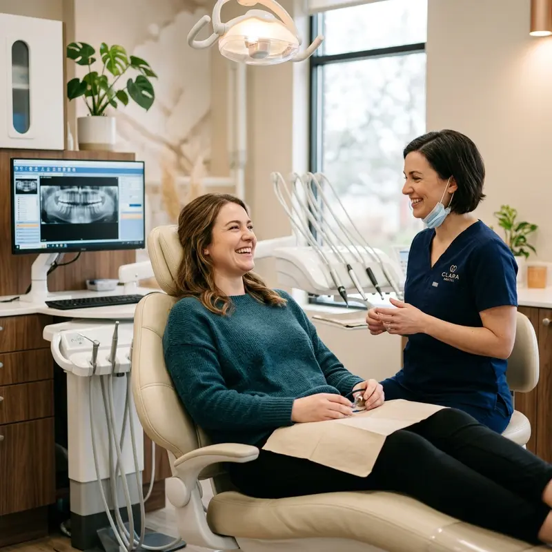 Relaxed patient in dental chair