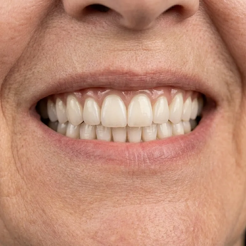 Real patient after All-on-4 dental implants at DHA Phase 5 clinic showing a perfectly restored smile